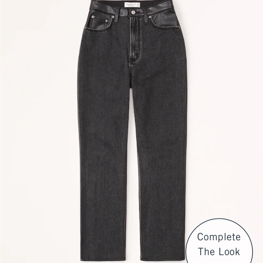 Women's Mixed Fabric Curve Love Ultra High Rise Ankle Straight Jean Size 29S